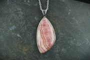 Rhodochrosite Sterling Silver Pendant