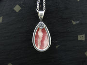Petite Rhodochrosite Sterling Silver Pendant