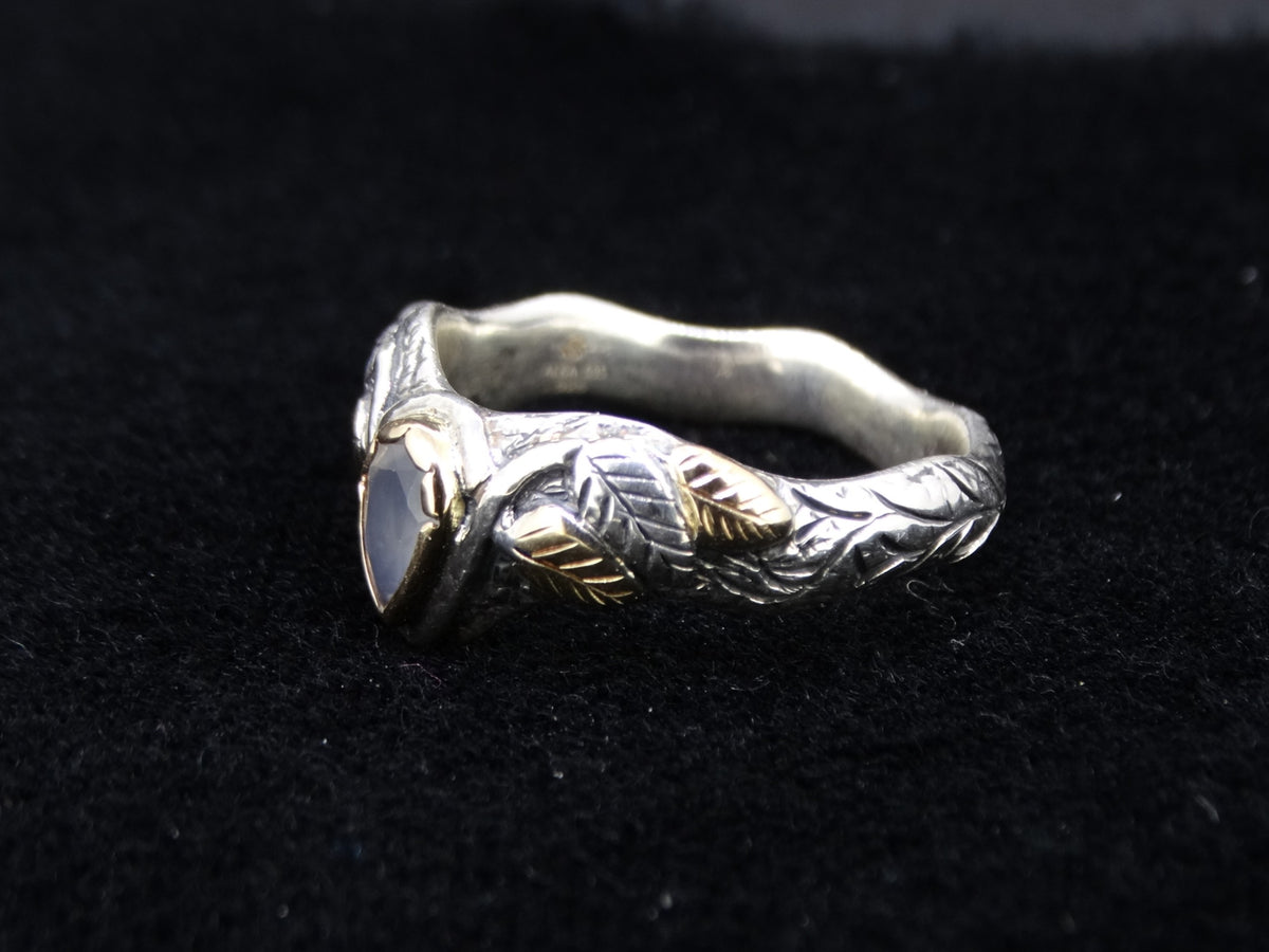 Scottish Chalcedony Scottish Gold and Sterling Silver Ring