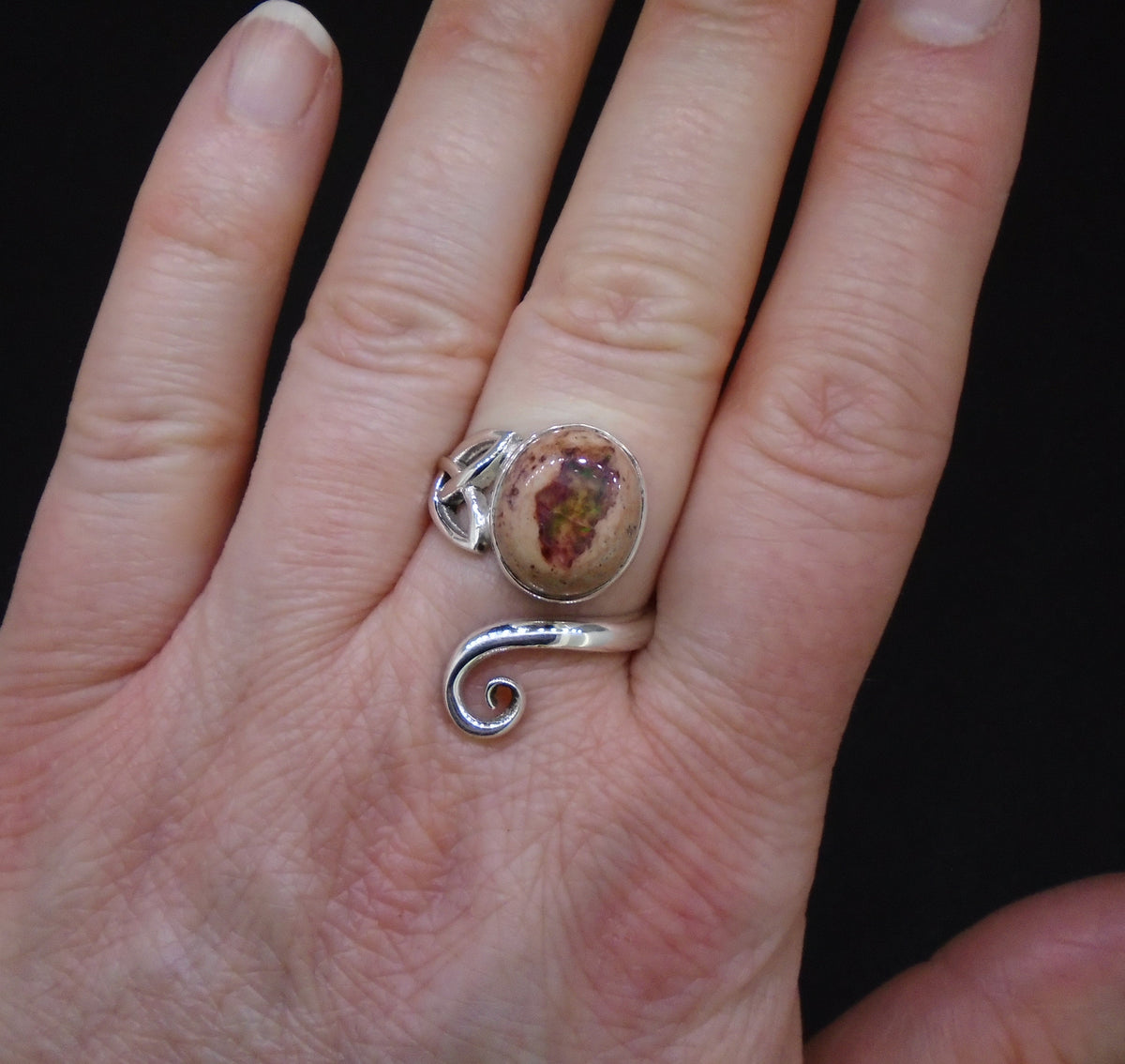 Mexican Opal Sterling Silver Ring