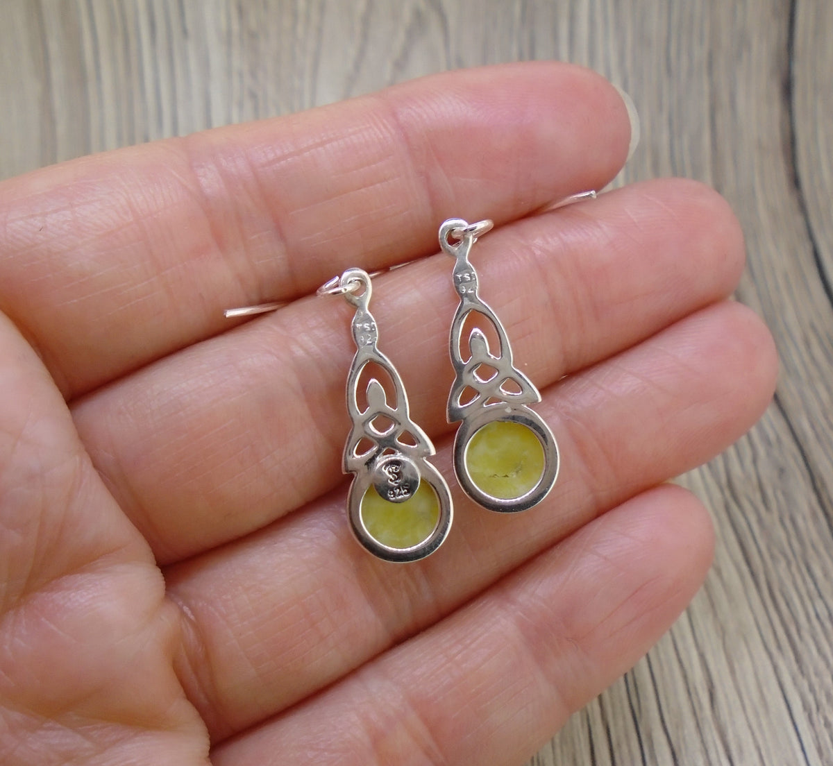 Highland Marble  Sterling Silver Celtic Earrings