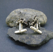 Fossilised Shark Tooth Sterling Silver Cufflinks