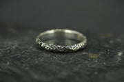 Scottish Sapphire Textured Celtic Ring with Sterling Silver & Scottish Gold