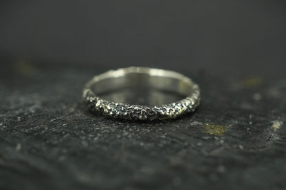 Scottish Sapphire Textured Celtic Ring with Sterling Silver & Scottish Gold