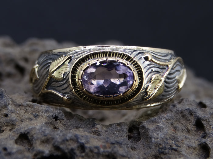Scottish Orrock Amethyst and Scottish Gold Ring