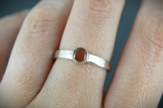 Scottish Angus Carnelian Sterling Silver Ring