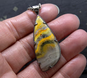 Bumblebee Jasper Sterling Silver Pendant