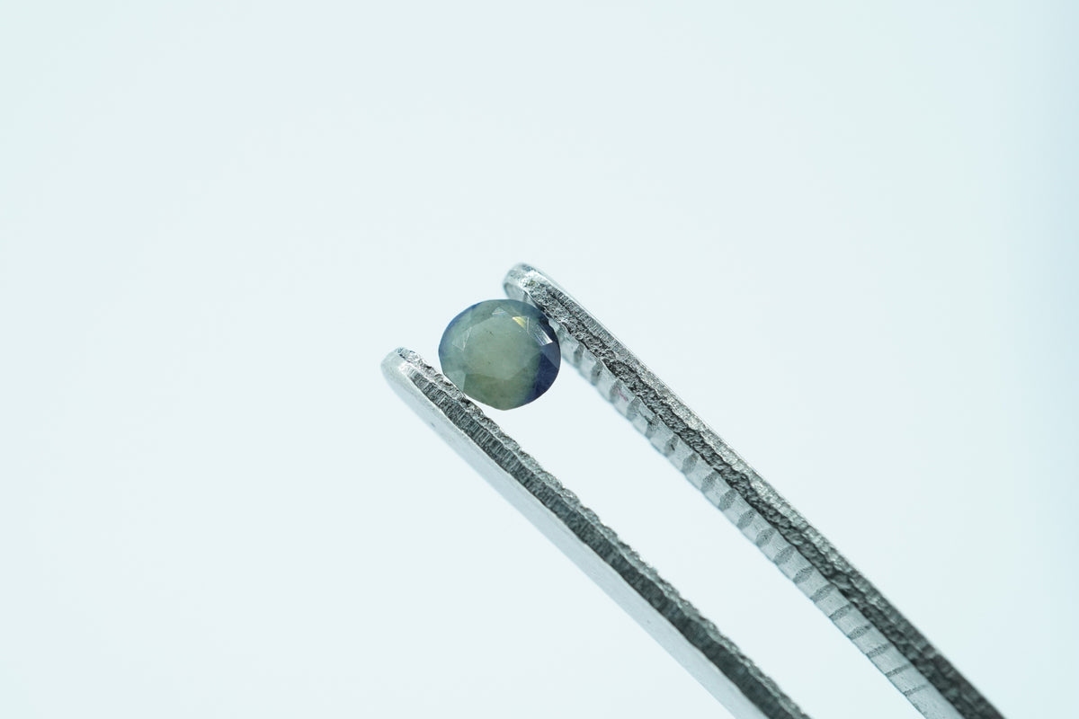 Round Teal Green With Blue Rare Scottish Sapphire Gemstone