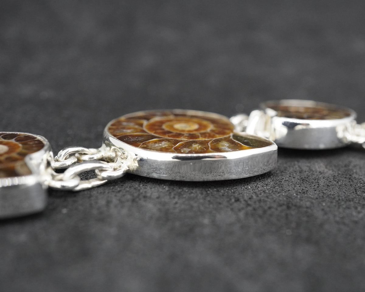 Ammonite Sterling Silver Bracelet