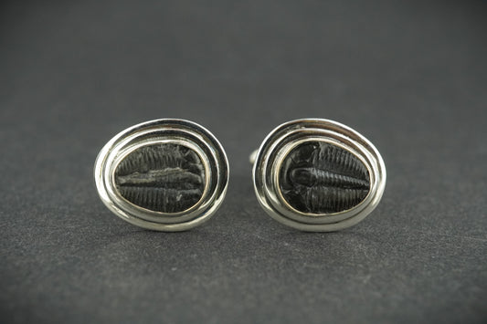 Trilobite Sterling Silver Cufflinks 12x10mm