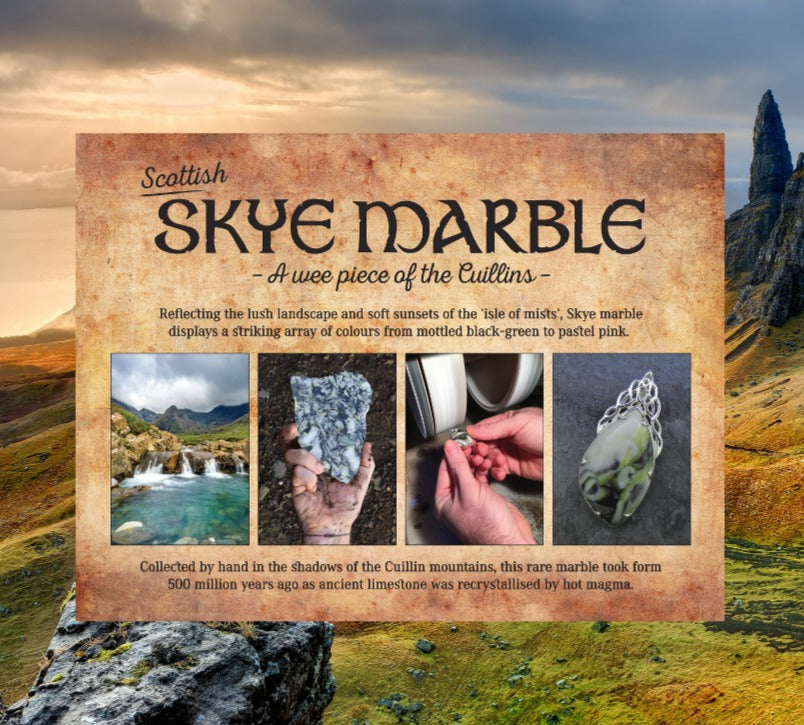 Skye Marble Celtic Cascade Sterling Silver Pendant