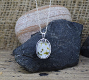 Light Iona Marble Sterling Silver Pendant