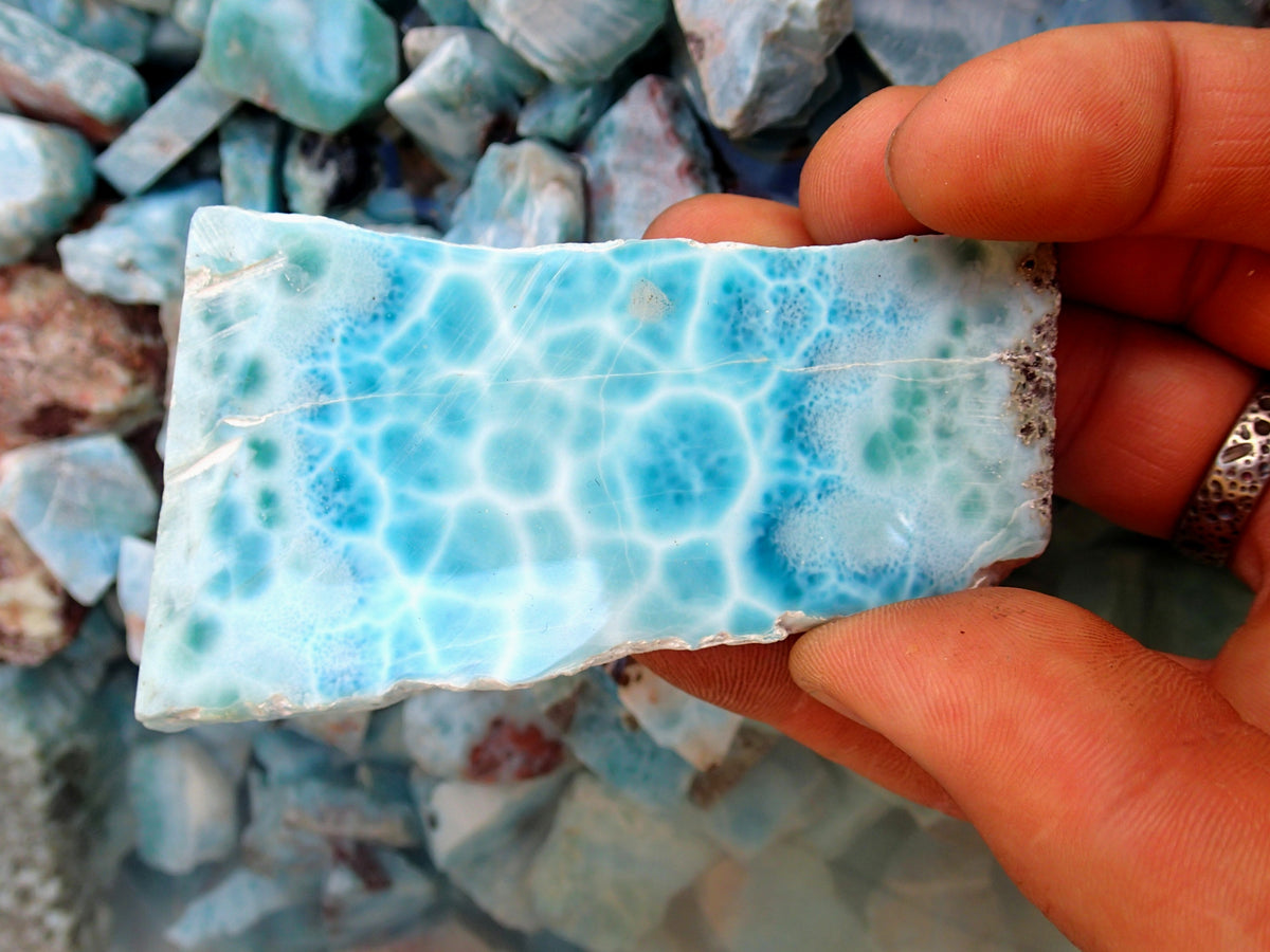 Larimar Sterling Silver Ring