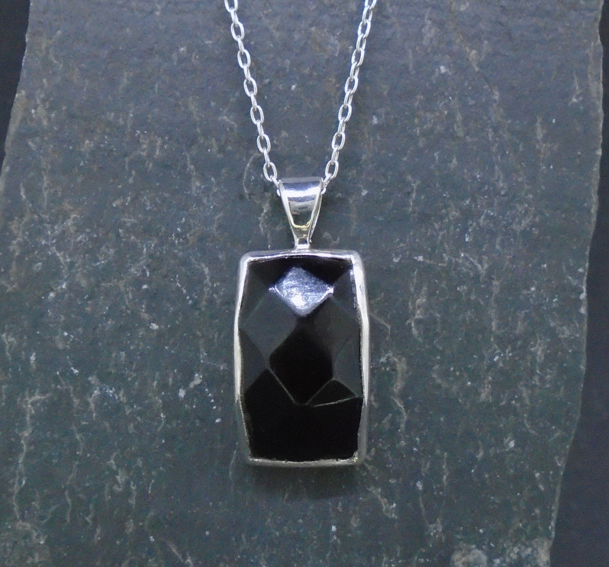 Whitby Jet Sterling Silver Pendant