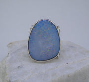Opal Sterling Silver Filigree Ring