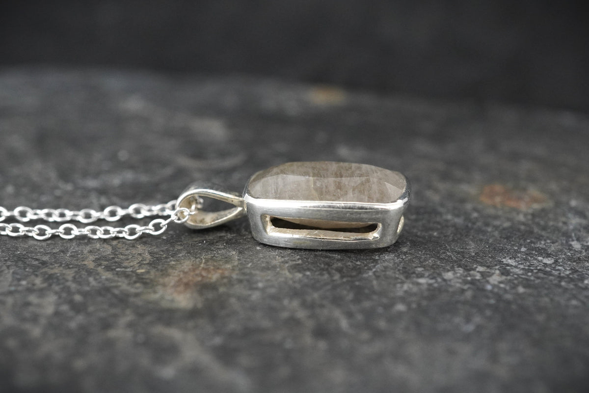 Cairngorm Quartz Sterling Silver Pendant