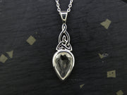 Edinburgh Sea Glass Sterling Silver Celtic Pendant