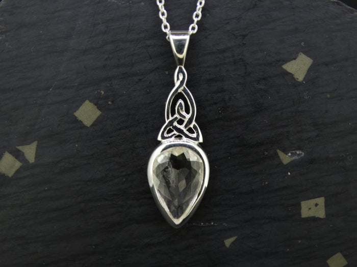 Edinburgh Sea Glass Sterling Silver Celtic Pendant