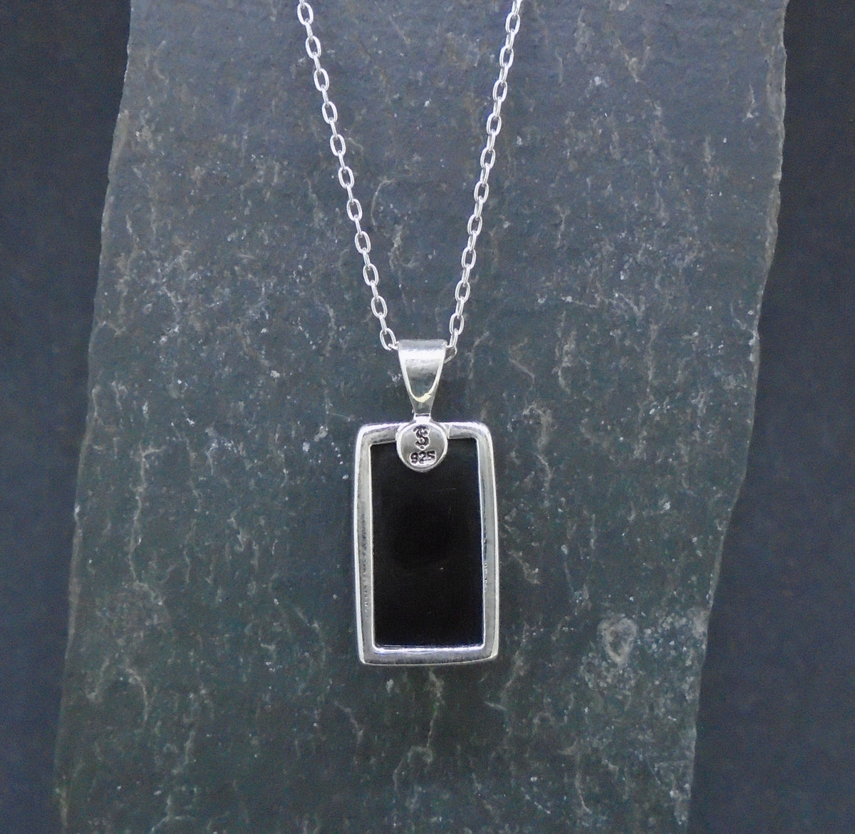 Whitby Jet Sterling Silver Pendant
