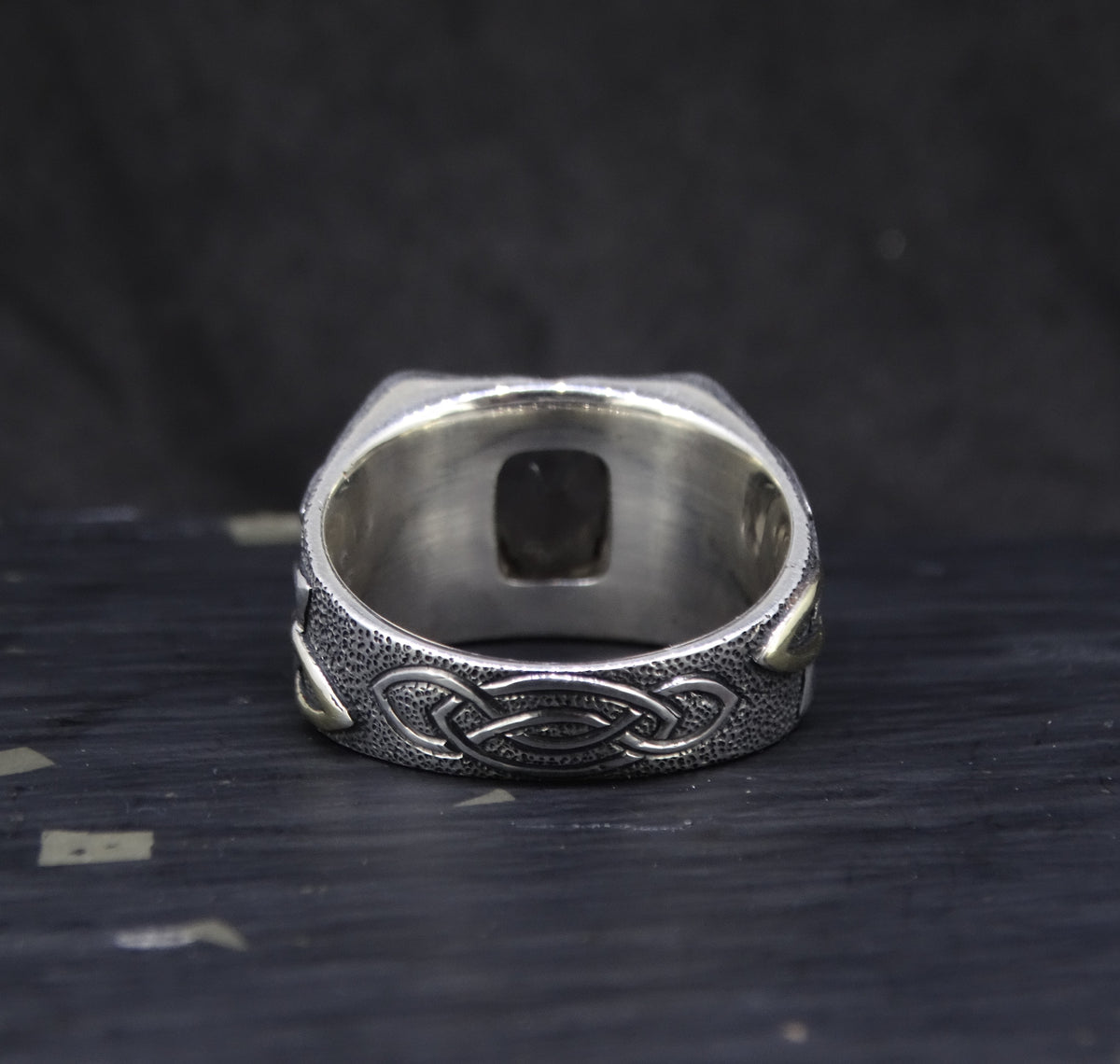 'Mabon' Perthshire Smoky Quartz in a Scottish Gold & Sterling Sil