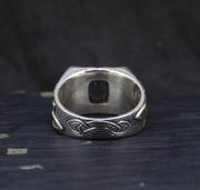'Mabon' Perthshire Smoky Quartz in a Scottish Gold & Sterling Sil