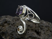 Amethyst and Citrine Sterling Silver Ring