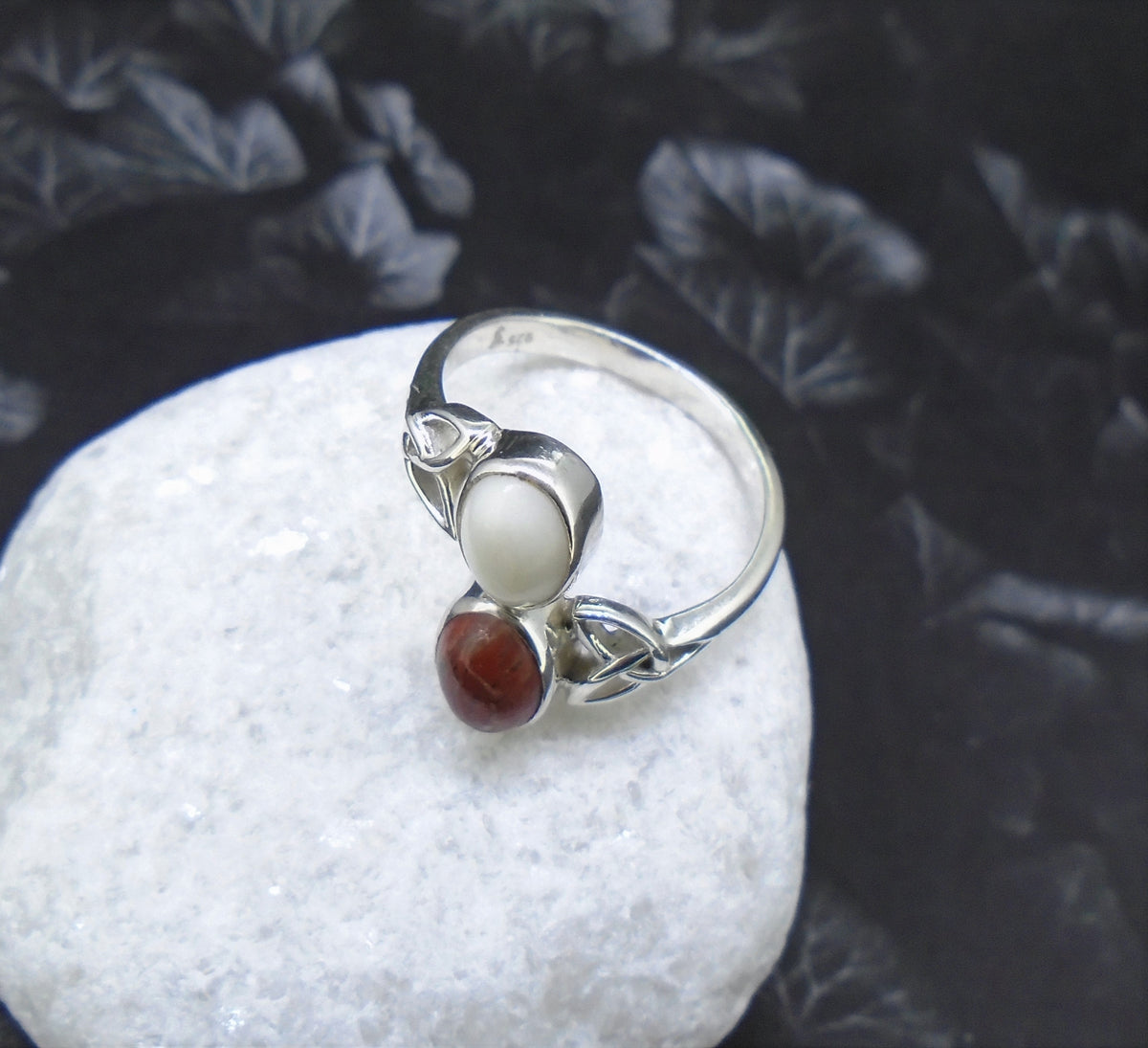 Lewisian and Iona Twin Celtic Knot Sterling Silver Ring