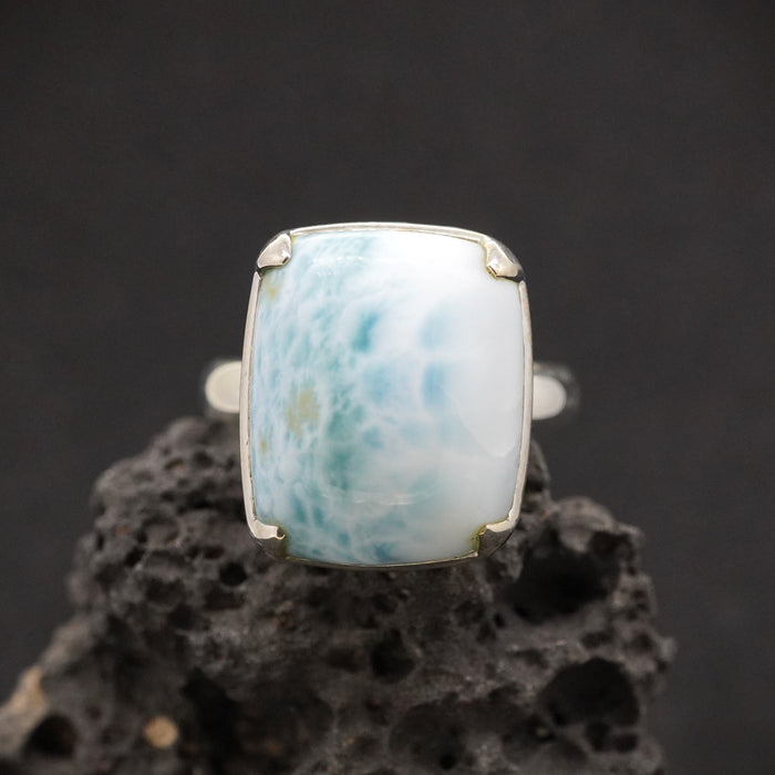 Larimar Adjustable Sterling Silver Ring
