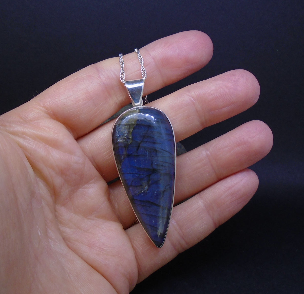 Labradorite Sterling Silver Pendant