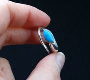 Turquoise Sterling Silver Snake Ring