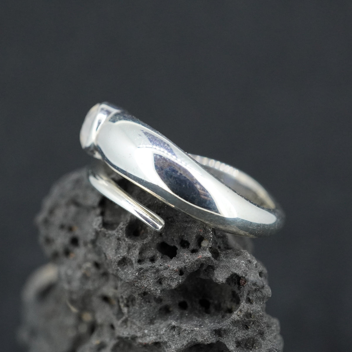 Scottish Chalcedony Sterling Silver Wrap Ring