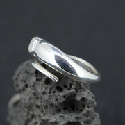 Scottish Chalcedony Sterling Silver Wrap Ring