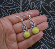 Highland Marble  Sterling Silver Celtic Earrings