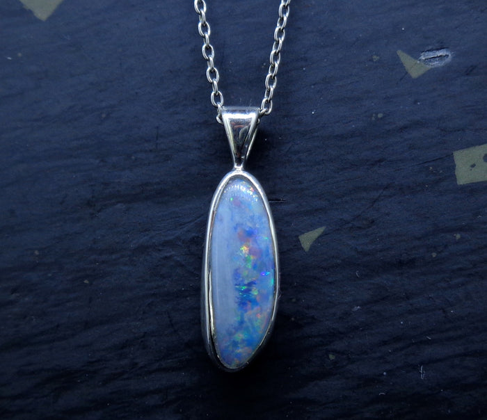 Opal Doublet Sterling Silver Pendant