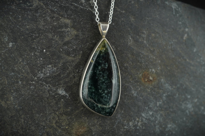 Rare New Zealand Jade Celtic Sterling Silver Pendant