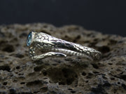 Blue Topaz Sterling Silver Serpent Ring