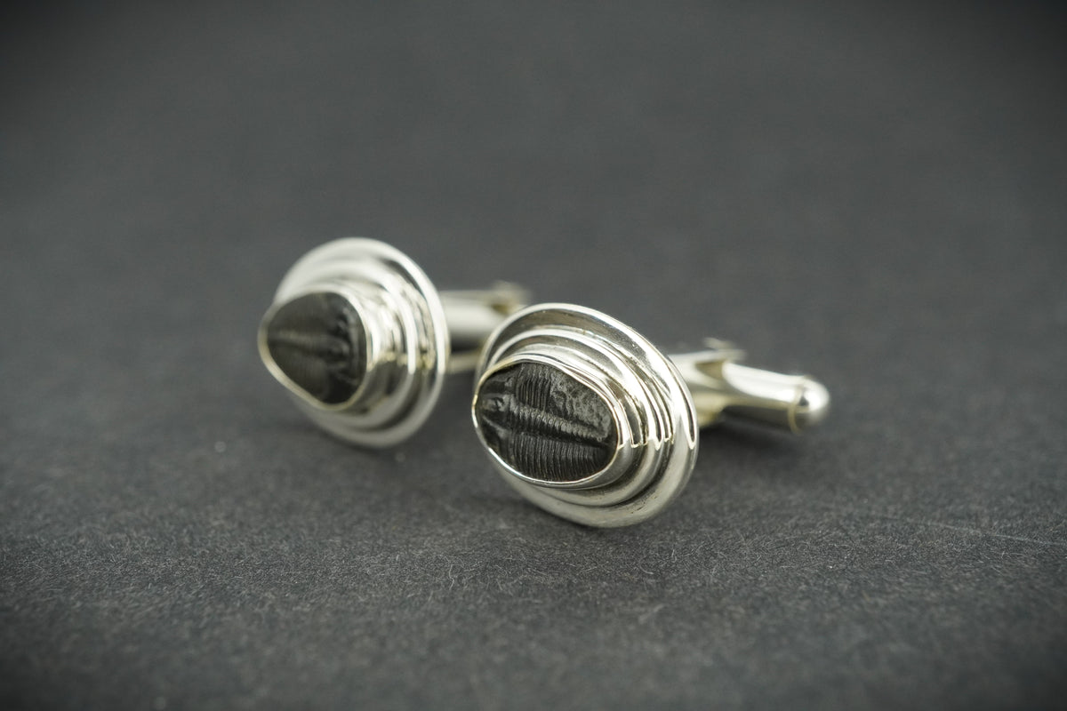 Trilobite Sterling Silver Cufflinks 10x7mm