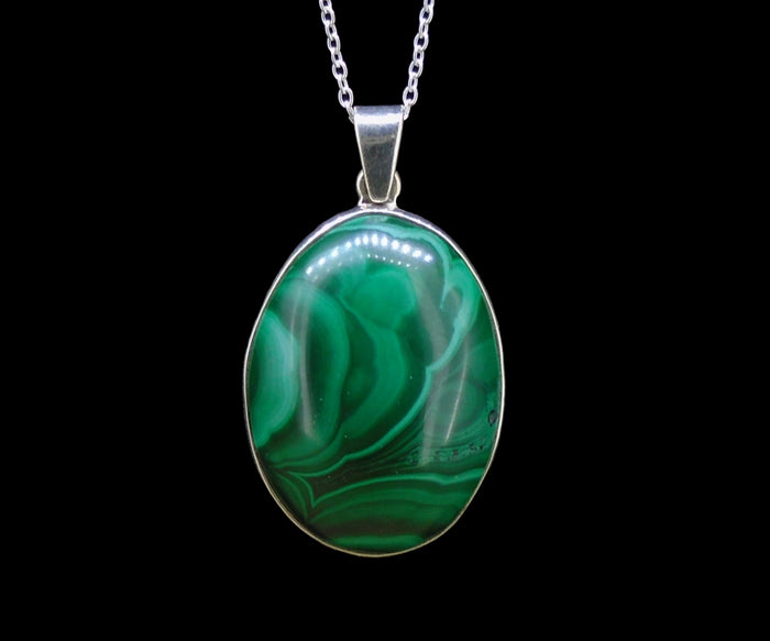 Malachite Sterling Silver Pendant