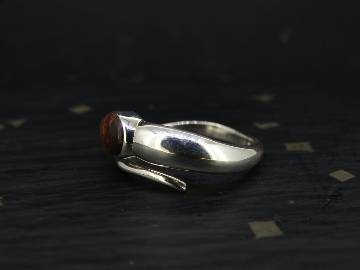 Arthur's Seat Jasper Sterling Silver Snake Ring