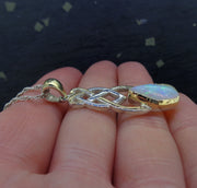 Crystal Opal Sterling Silver & 18ct Gold Pendant