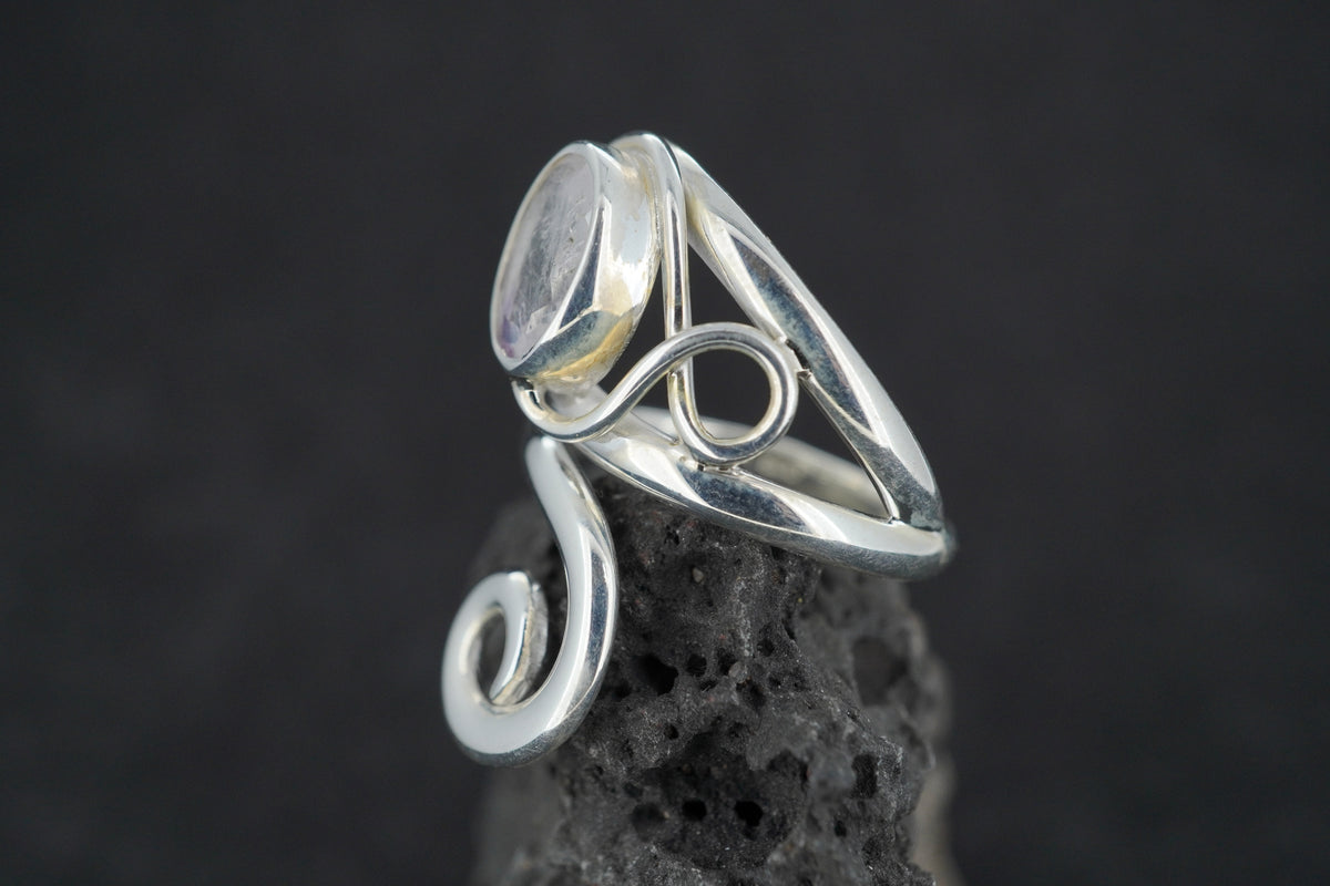 Kingdom 'Diamond' Sterling Silver Swirl Ring