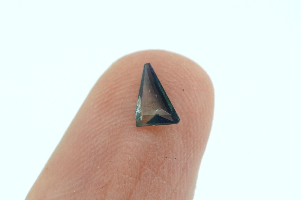 Elongated Trillion Light Blue Rare Scottish Sapphire Gemstone