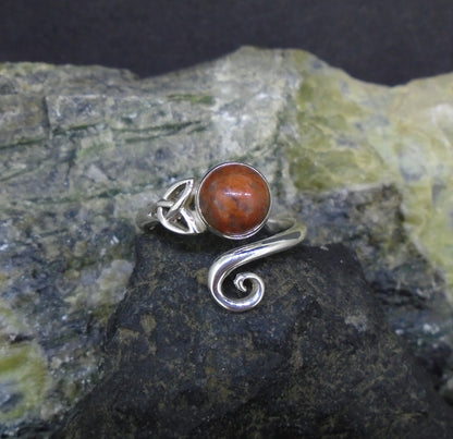 Scottish Lewisian Celtic Knot Sterling Silver Ring