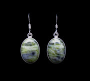 Skye Marble Sterling Silver Oval Earrings
