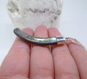 Paua Shell 'Rib' Sterling Silver Pendant
