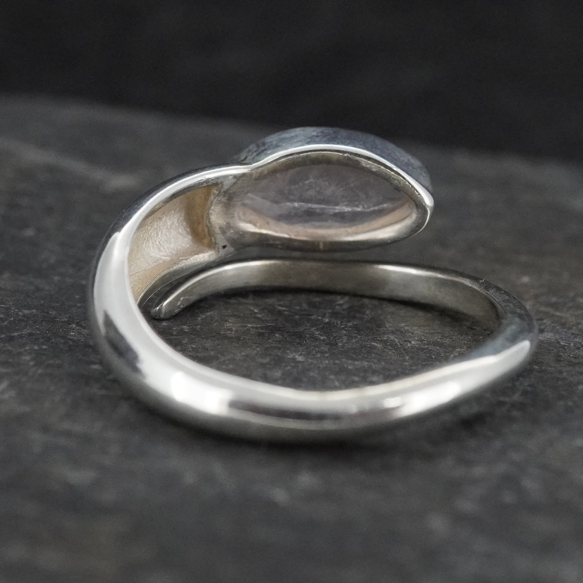 Rose Quartz Sterling Silver Wrap Snake Ring