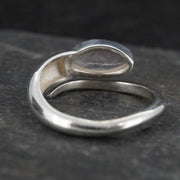 Rose Quartz Sterling Silver Wrap Snake Ring