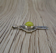 Highland Marble Celtic Cross Sterling Silver Pendant