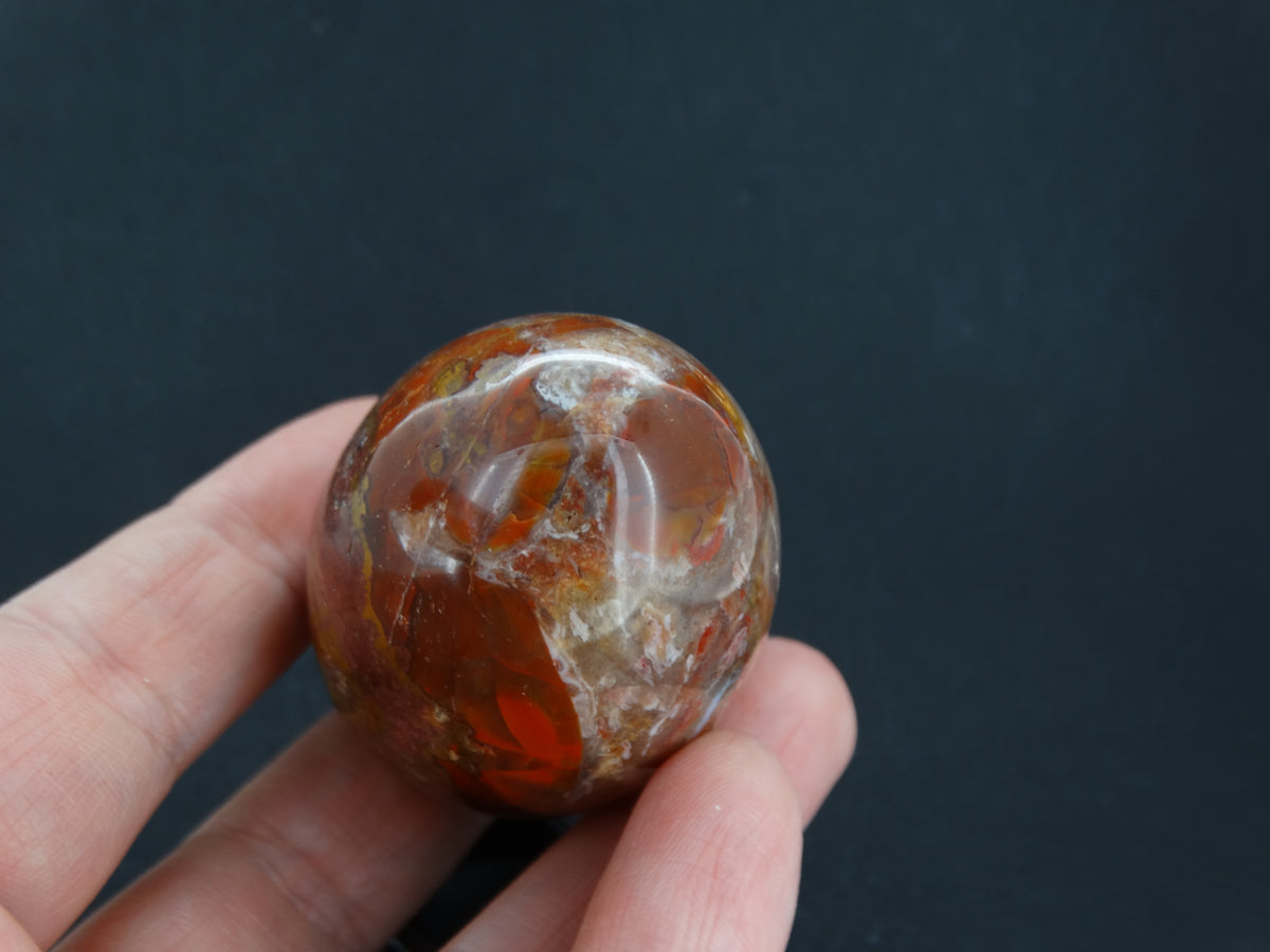 Burn Anne Agate Carved Egg