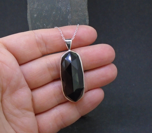 Whitby Jet Sterling Silver Pendant